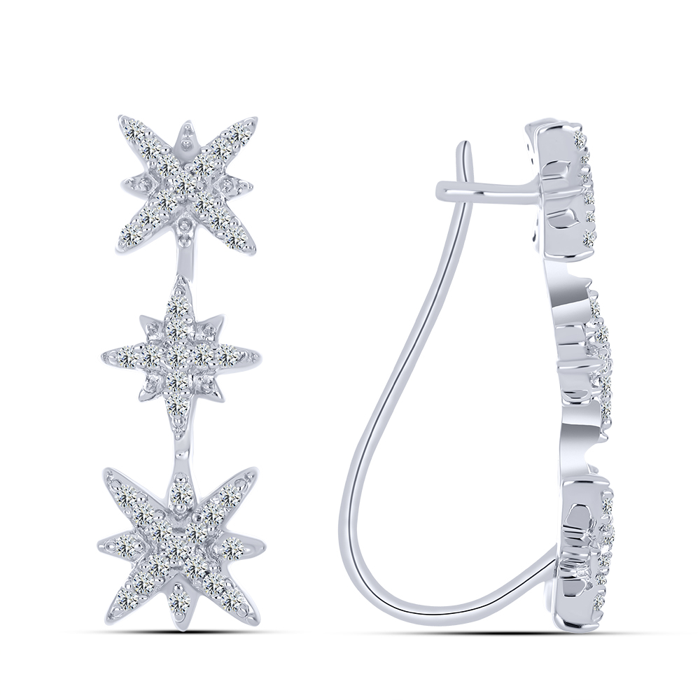 Cercei din argint  cu pietre Cubic Zirconia Incolor