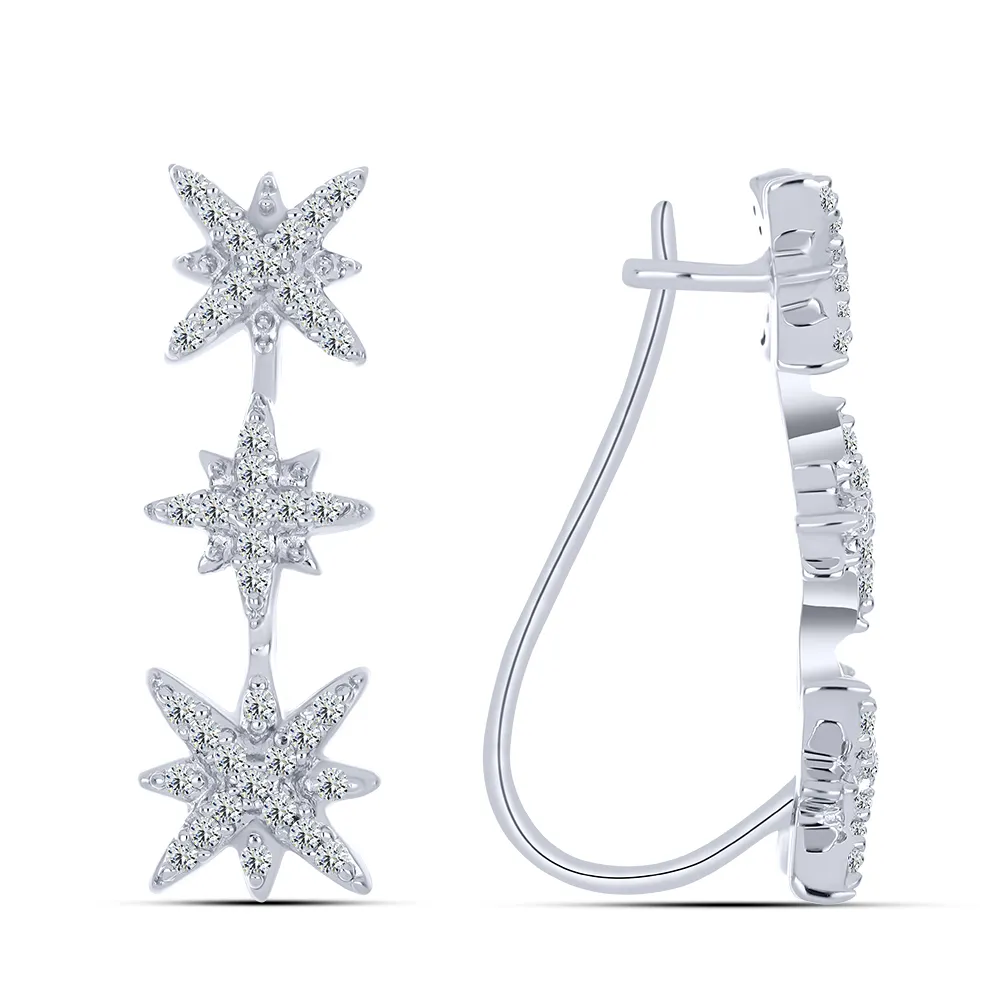 Cercei din argint cu Cubic Zirconia Incolor