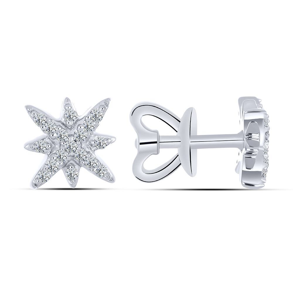 Cercei din argint  cu pietre Cubic Zirconia Incolor