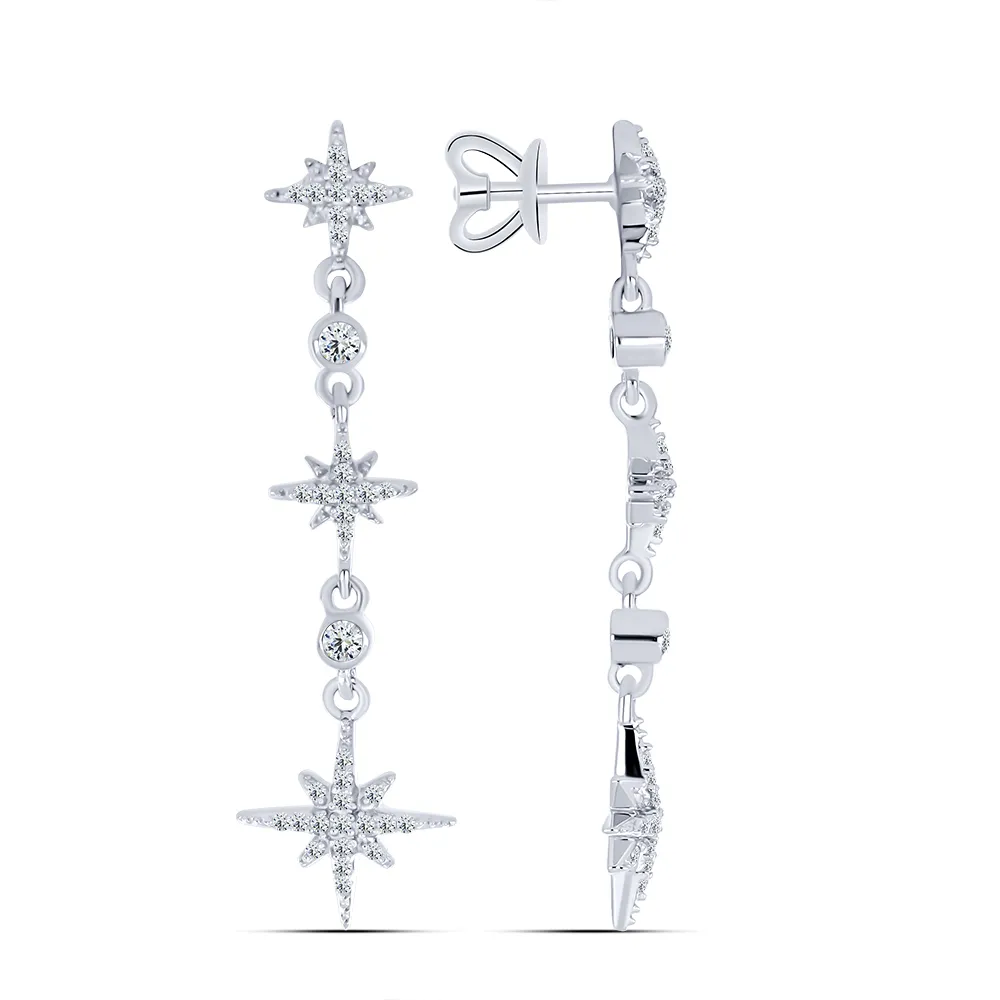 Cercei Pusete din argint cu Cubic Zirconia Incolor