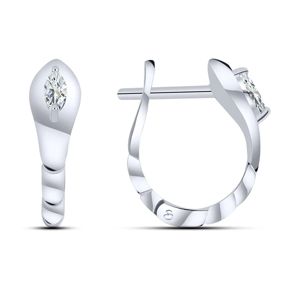 Cercei din argint cu Cubic Zirconia Incolor