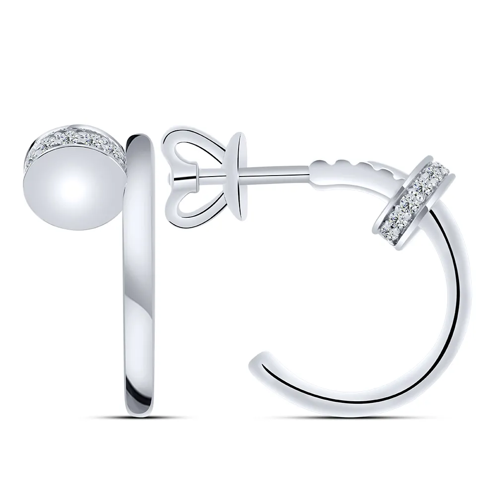 Cercei Pusete din argint cu Cubic Zirconia Incolor