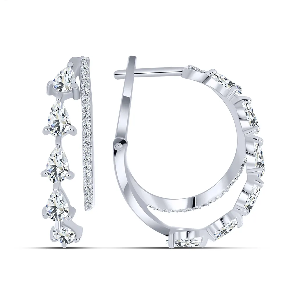 Cercei din argint cu Cubic Zirconia Incolor