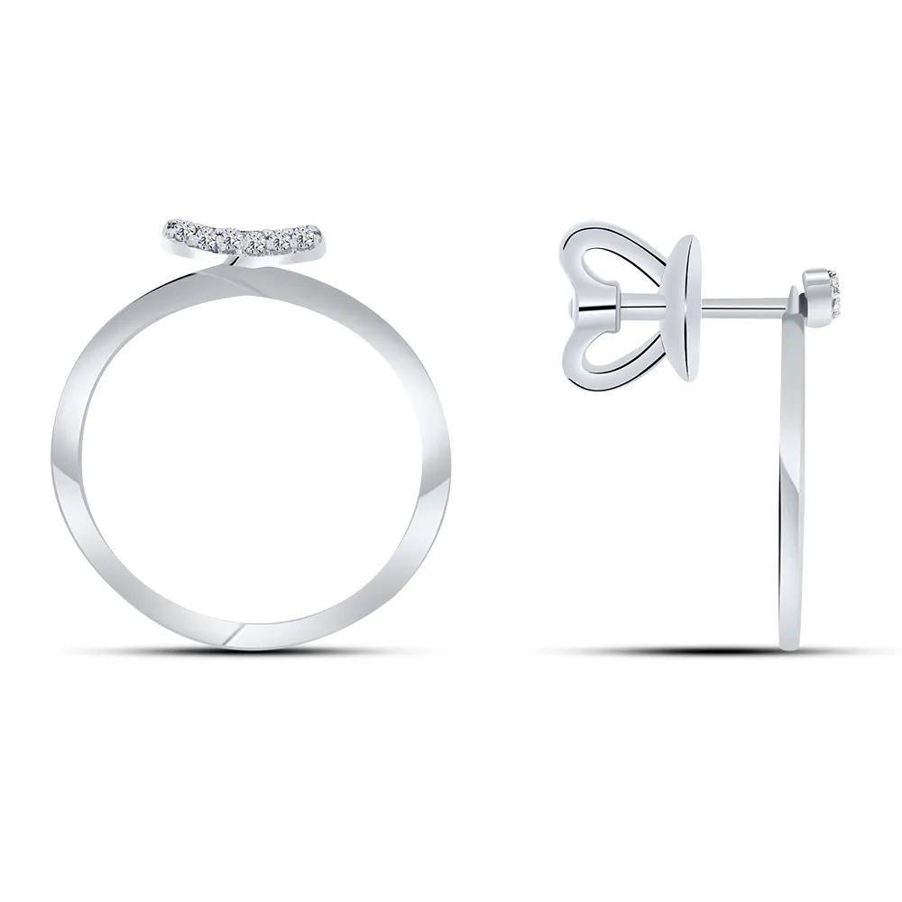 Cercei Pusete din argint cu Cubic Zirconia Incolor