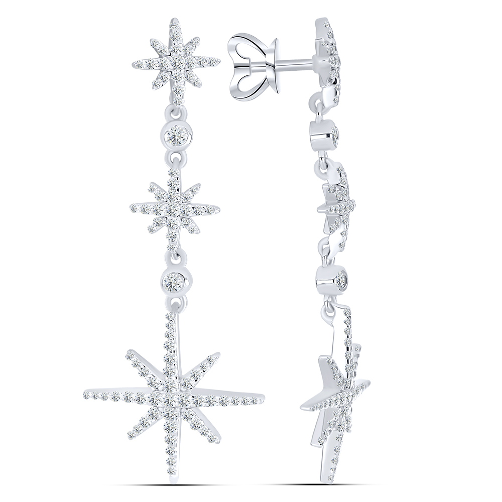 Cercei Pusete din argint  cu pietre Cubic Zirconia Incolor