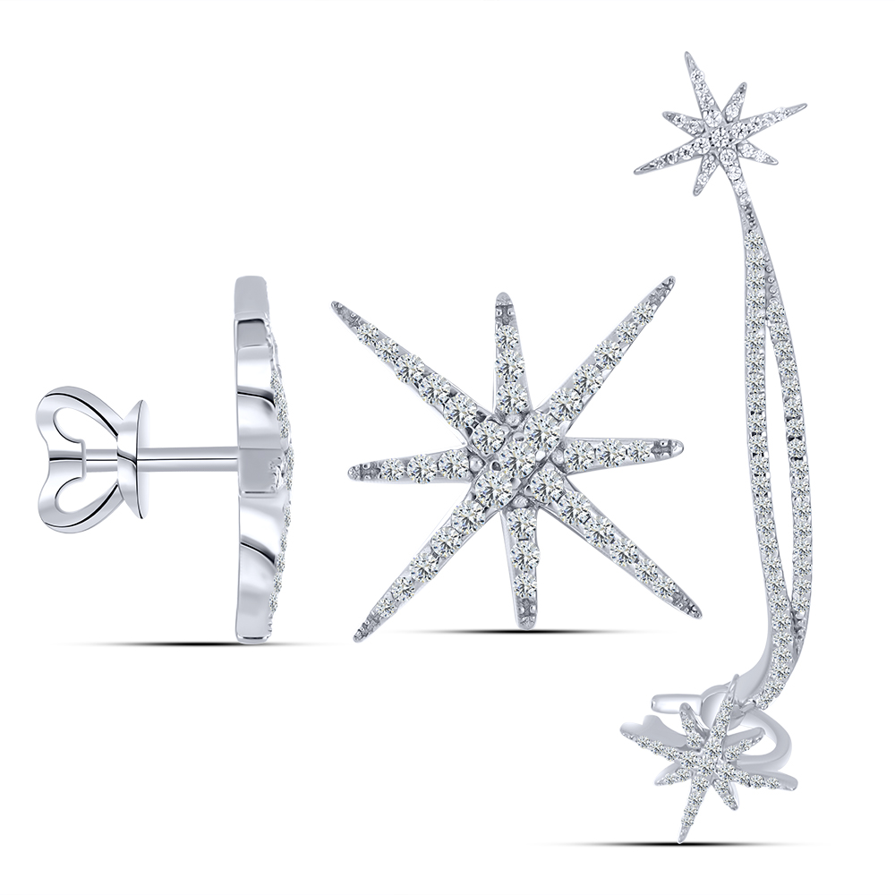 Cercei Pusete din argint  cu pietre Cubic Zirconia Incolor
