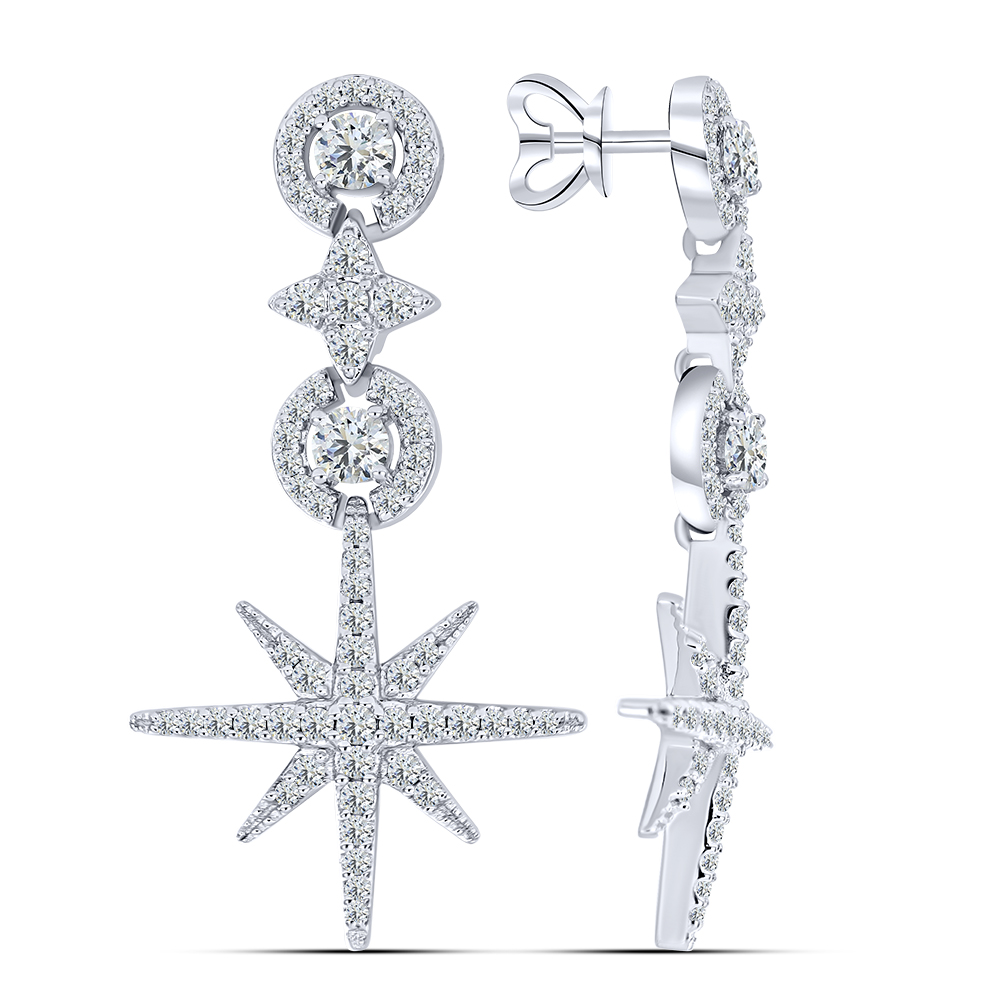 Cercei Pusete din argint  cu pietre Cubic Zirconia Incolor