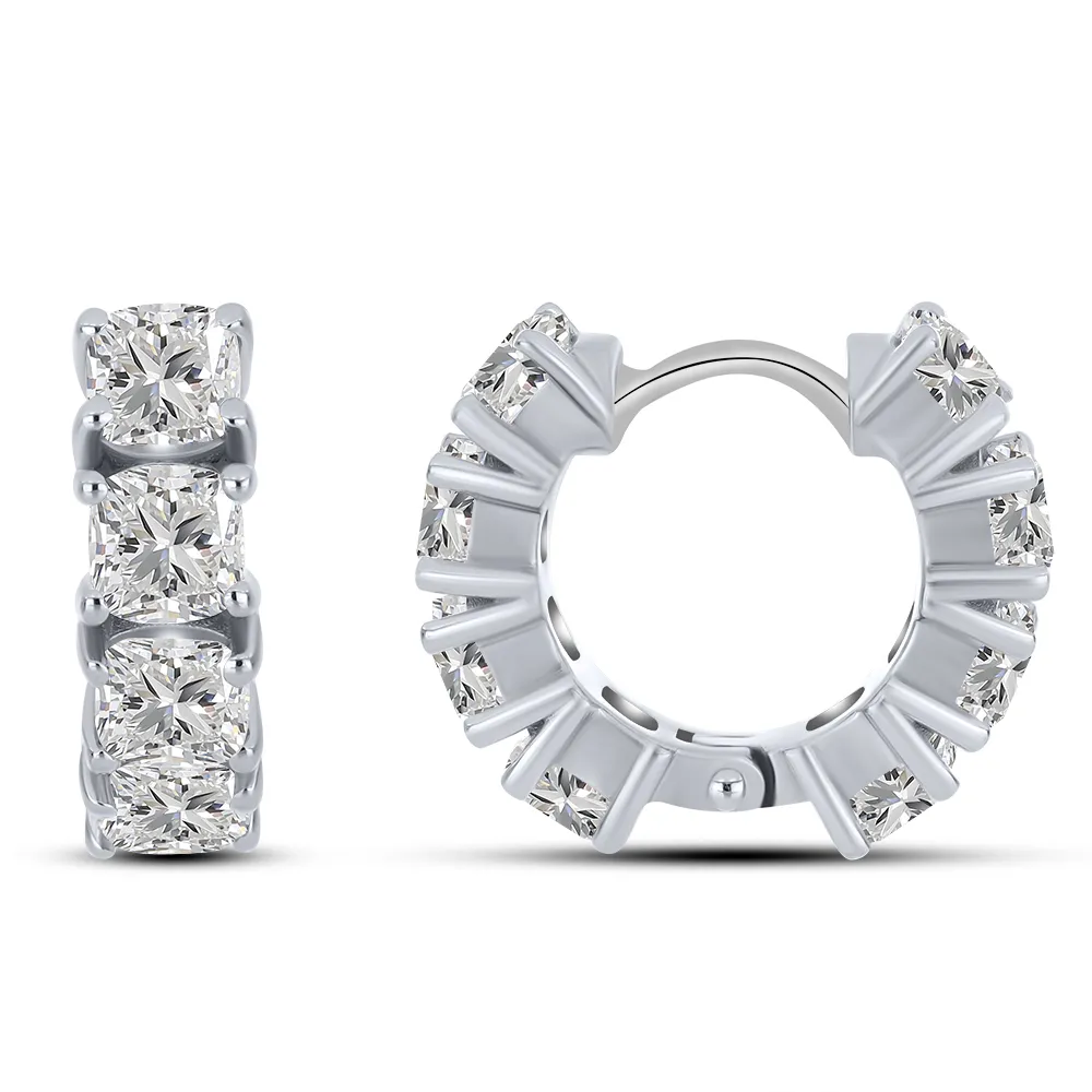 Cercei Creole din argint cu Cubic Zirconia Incolor