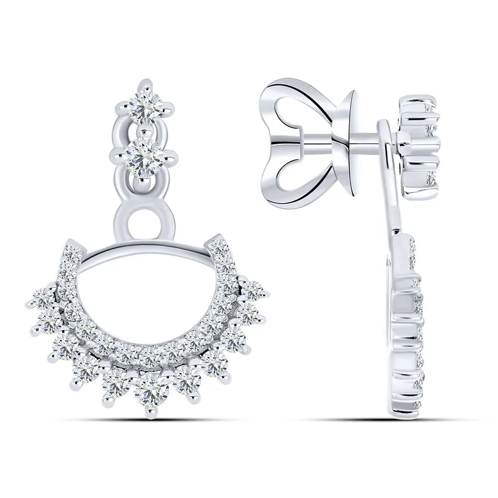 Cercei Pusete din argint cu Cubic Zirconia Incolor