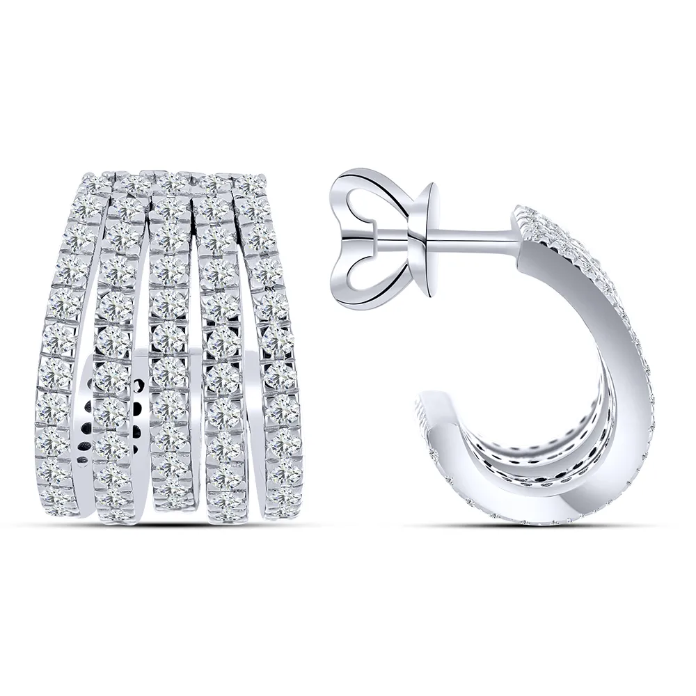 Cercei Pusete din argint cu Cubic Zirconia Incolor