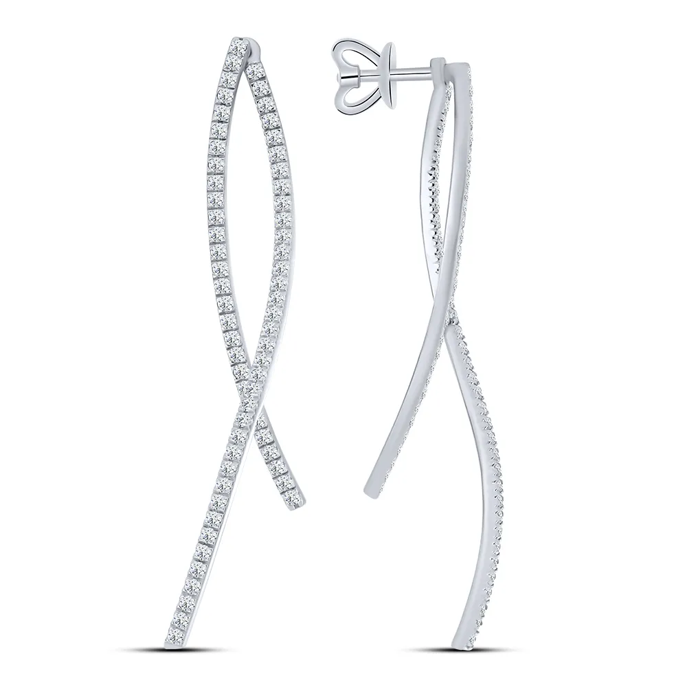 Cercei Pusete din argint cu Cubic Zirconia Incolor