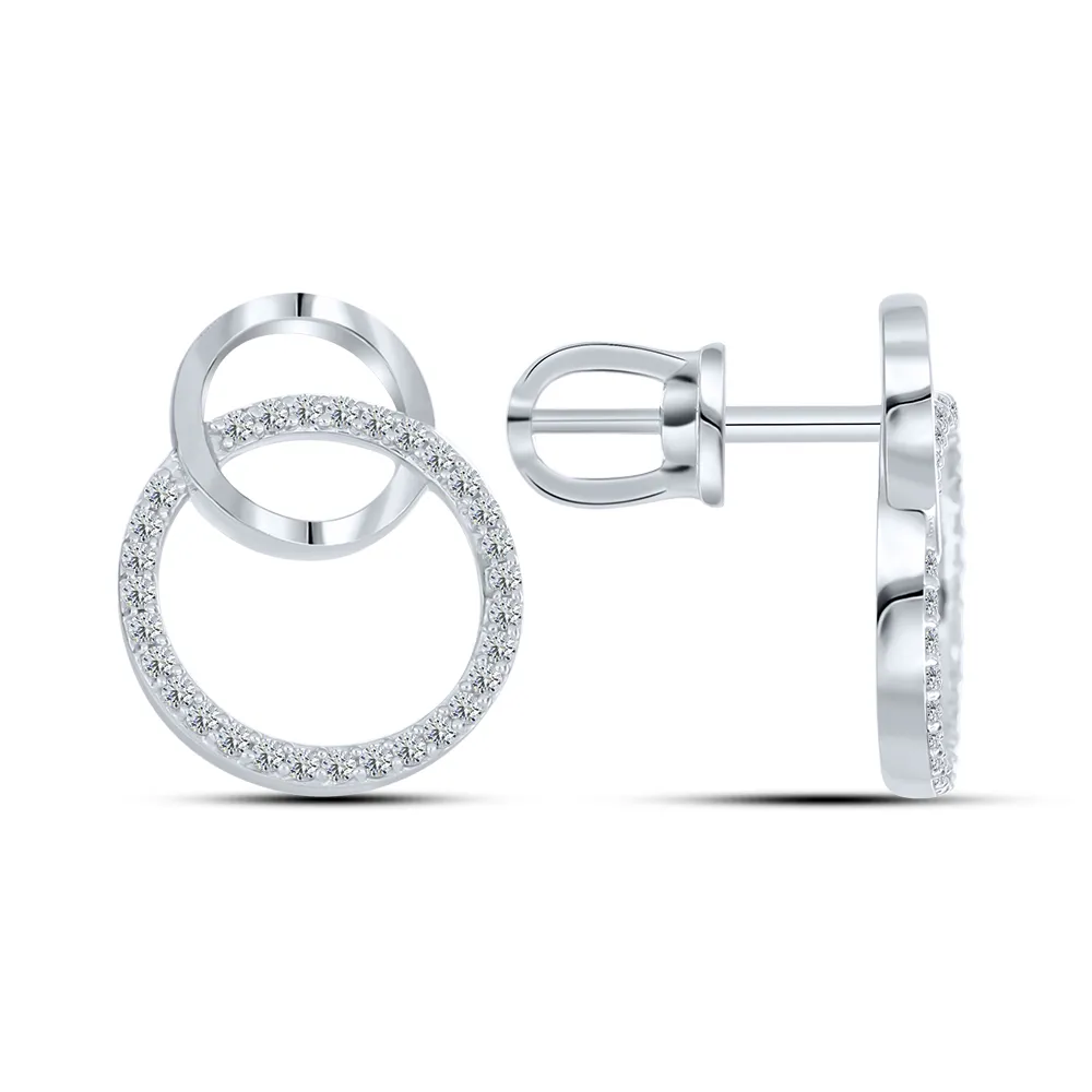 Cercei Pusete din argint cu Cubic Zirconia Incolor