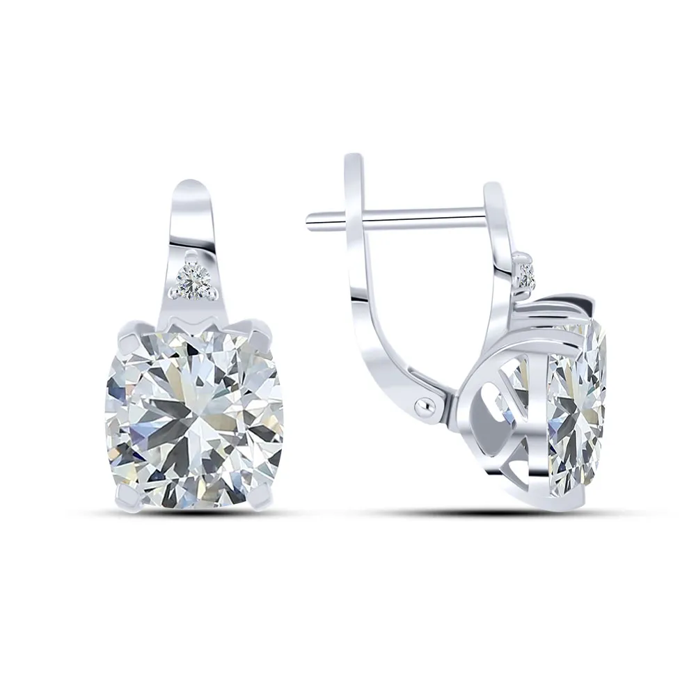 Cercei din argint cu Cubic Zirconia Incolor