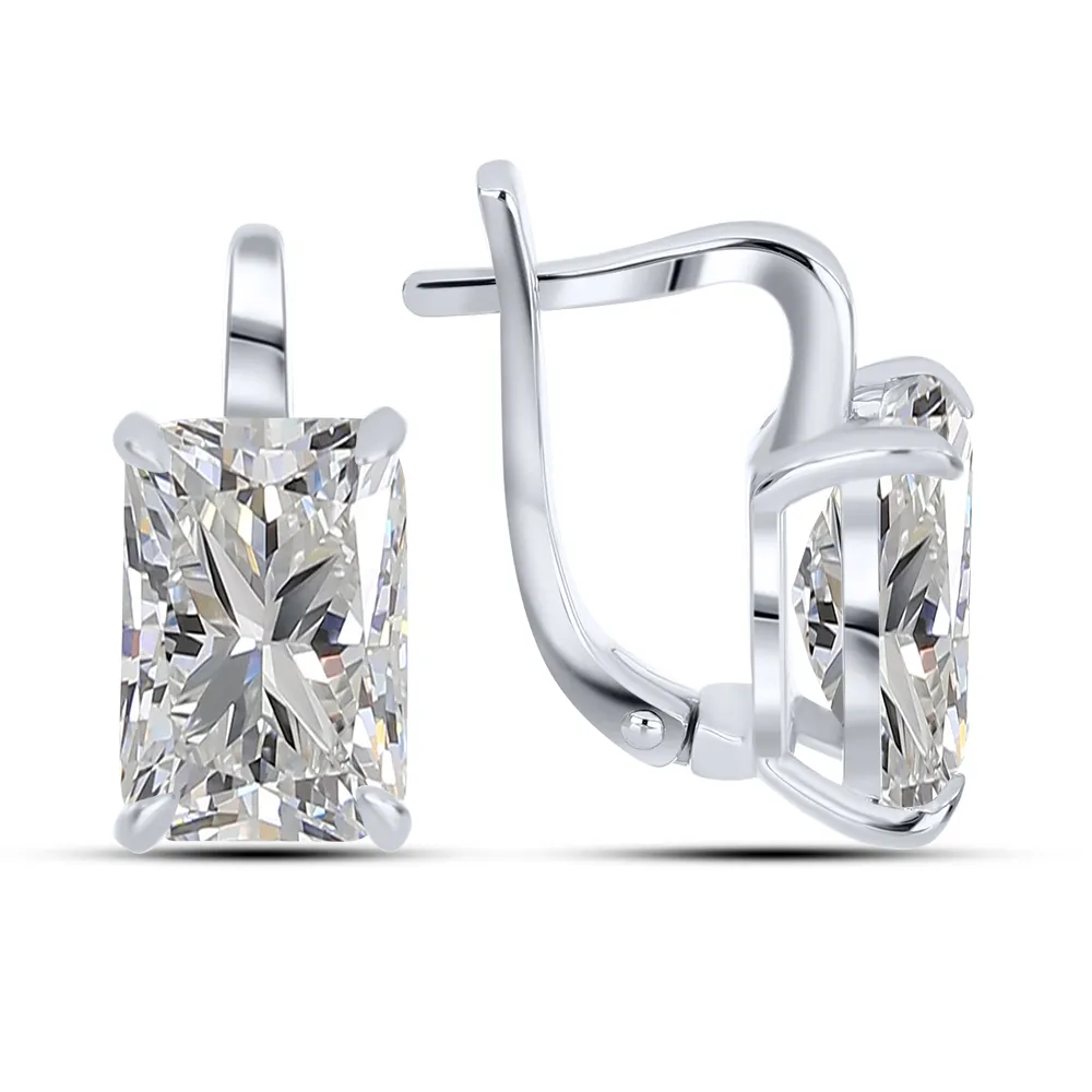 Cercei din argint cu Cubic Zirconia Incolor