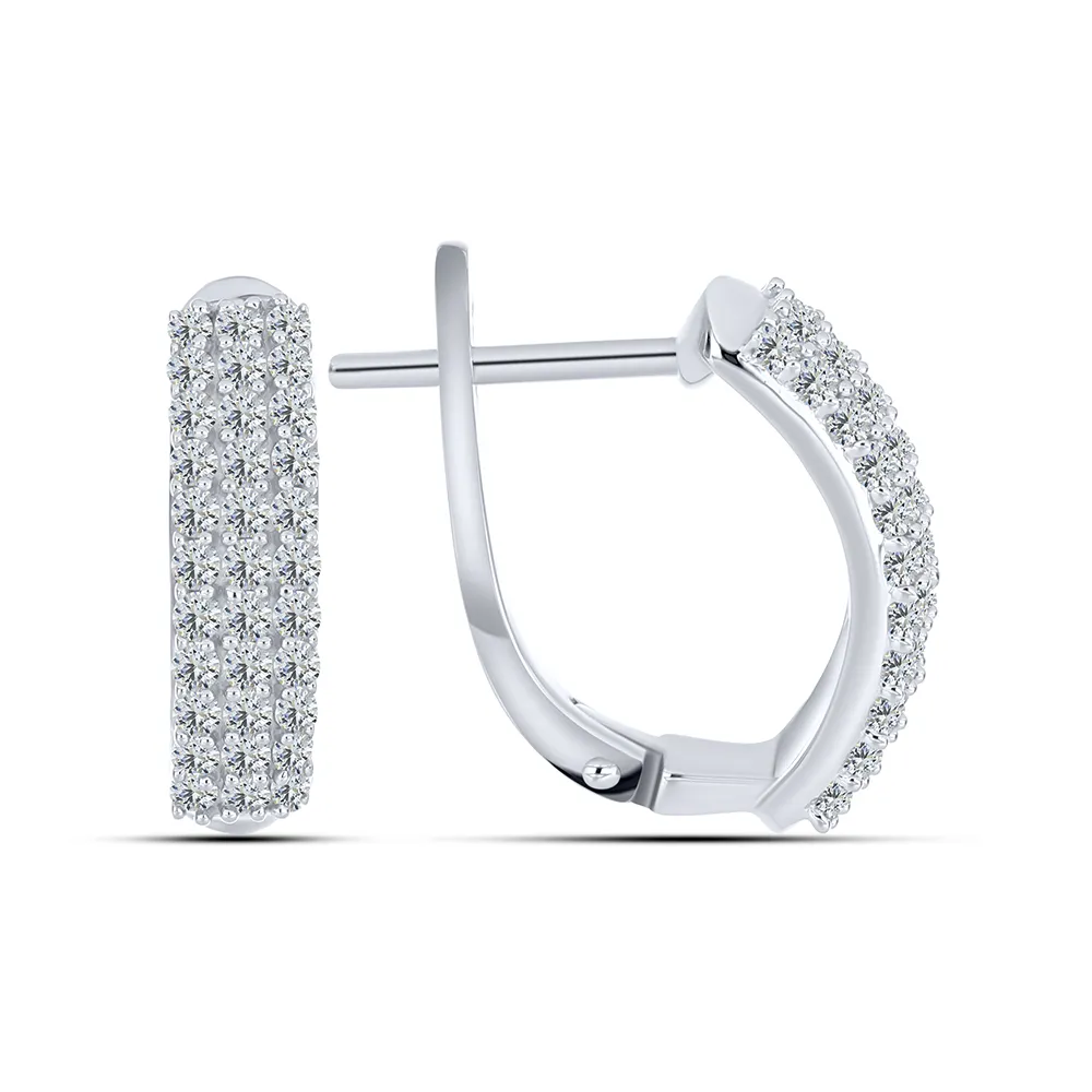 Cercei din argint cu Cubic Zirconia Incolor