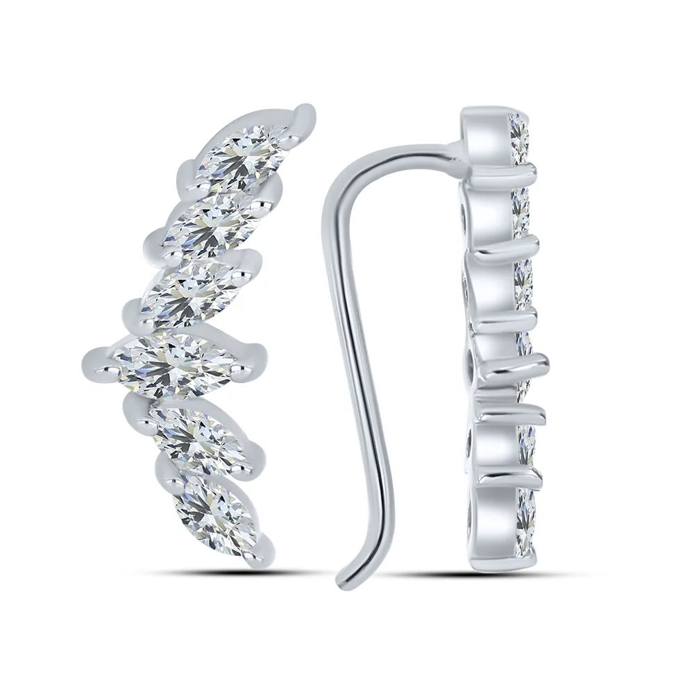 Cercei din argint cu Cubic Zirconia Incolor