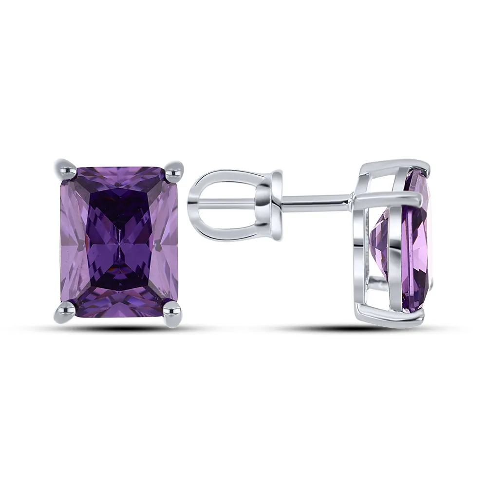 Cercei Pusete din argint cu Cubic Zirconia Liliachiu