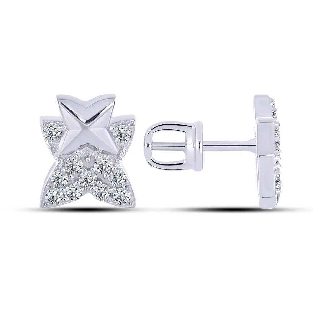 Cercei Pusete din argint cu Cubic Zirconia Incolor