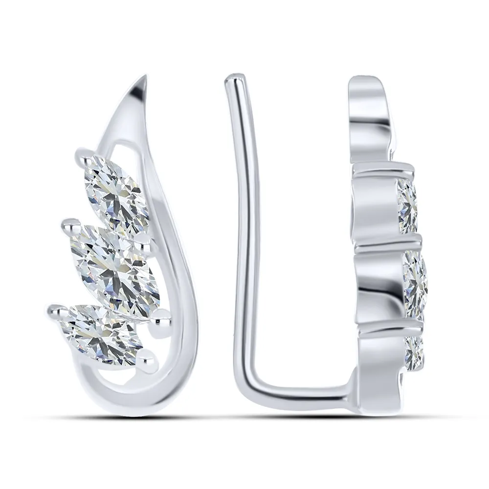 Cercei din argint cu Cubic Zirconia Incolor