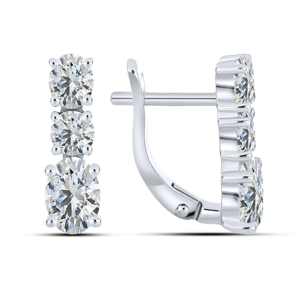 Cercei din argint cu Cubic Zirconia Incolor