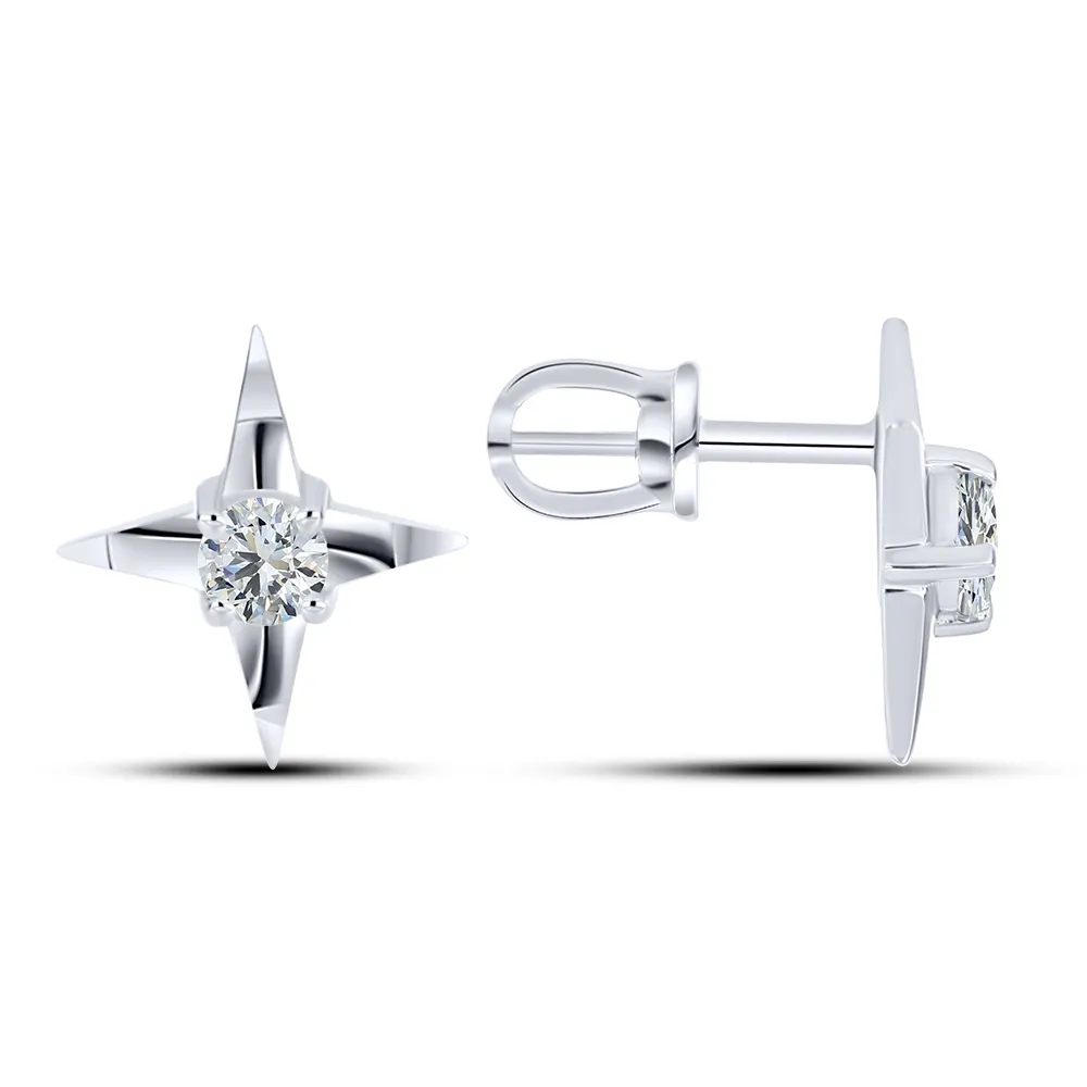 Cercei Pusete din argint cu Cubic Zirconia Incolor