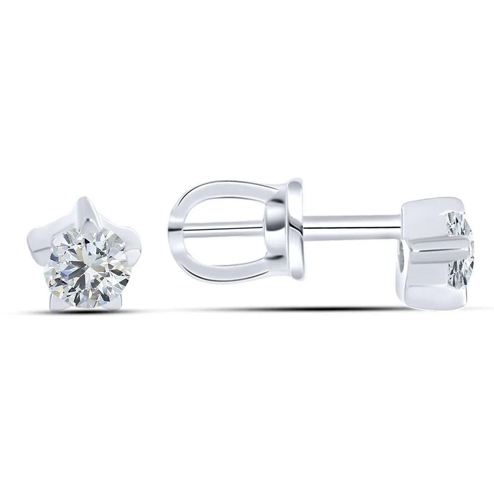 Cercei Pusete din argint cu Cubic Zirconia Incolor