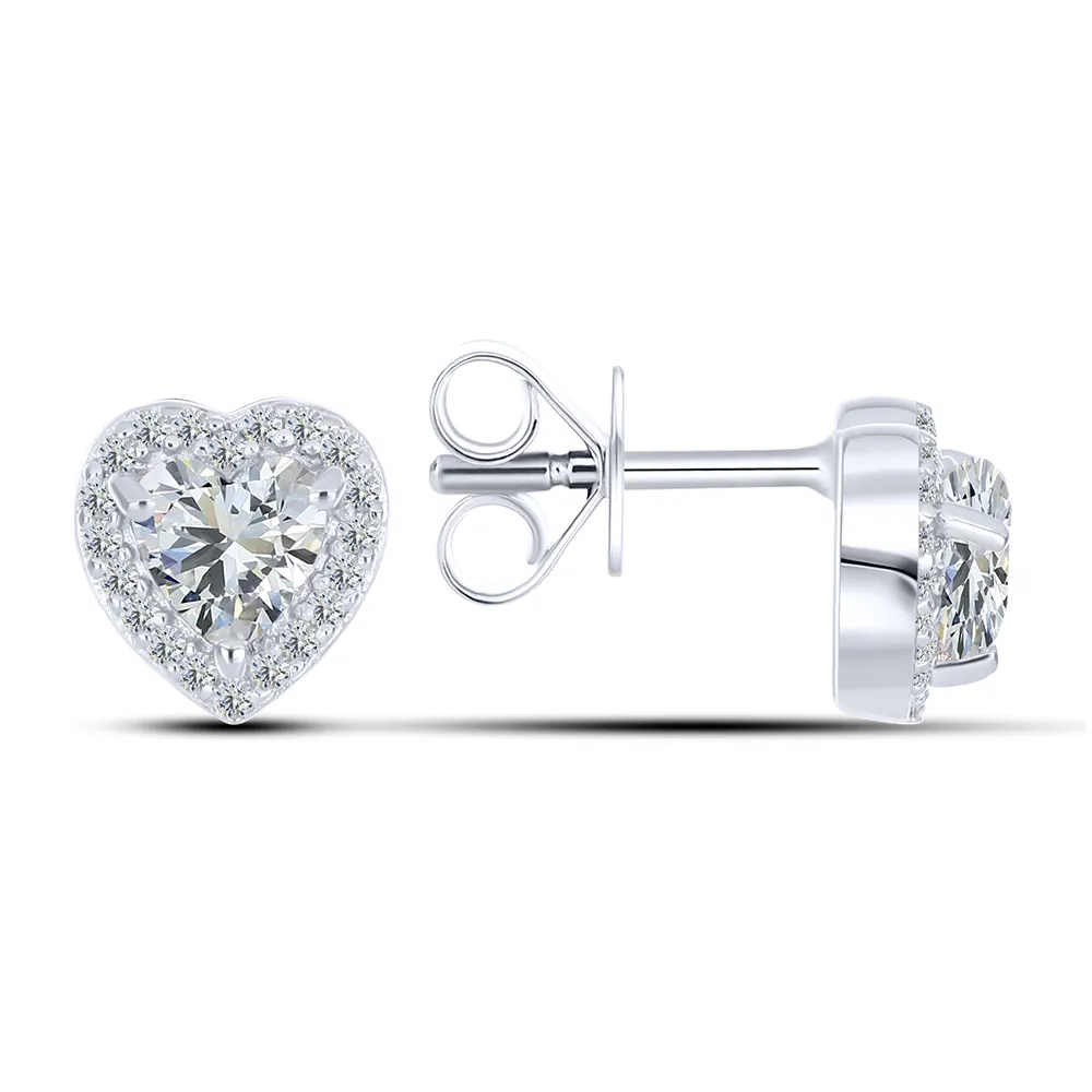 Cercei Pusete din argint cu Cubic Zirconia Incolor