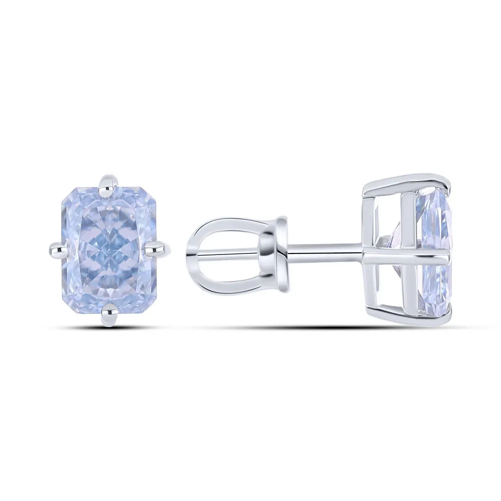 Cercei Pusete din argint cu Cubic Zirconia Albastru
