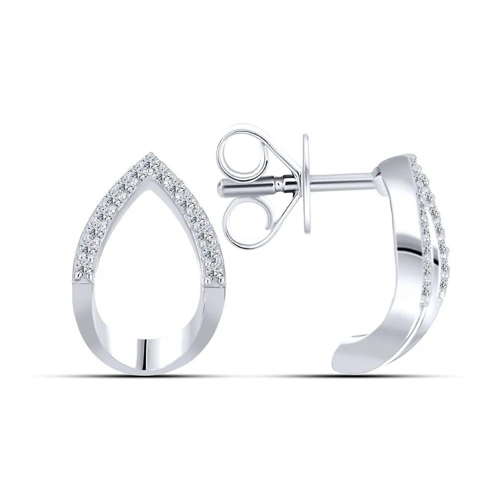 Cercei Pusete din argint cu Cubic Zirconia Incolor