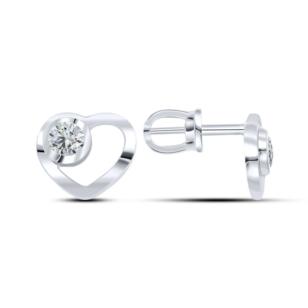 Cercei Pusete din argint cu Cubic Zirconia Incolor