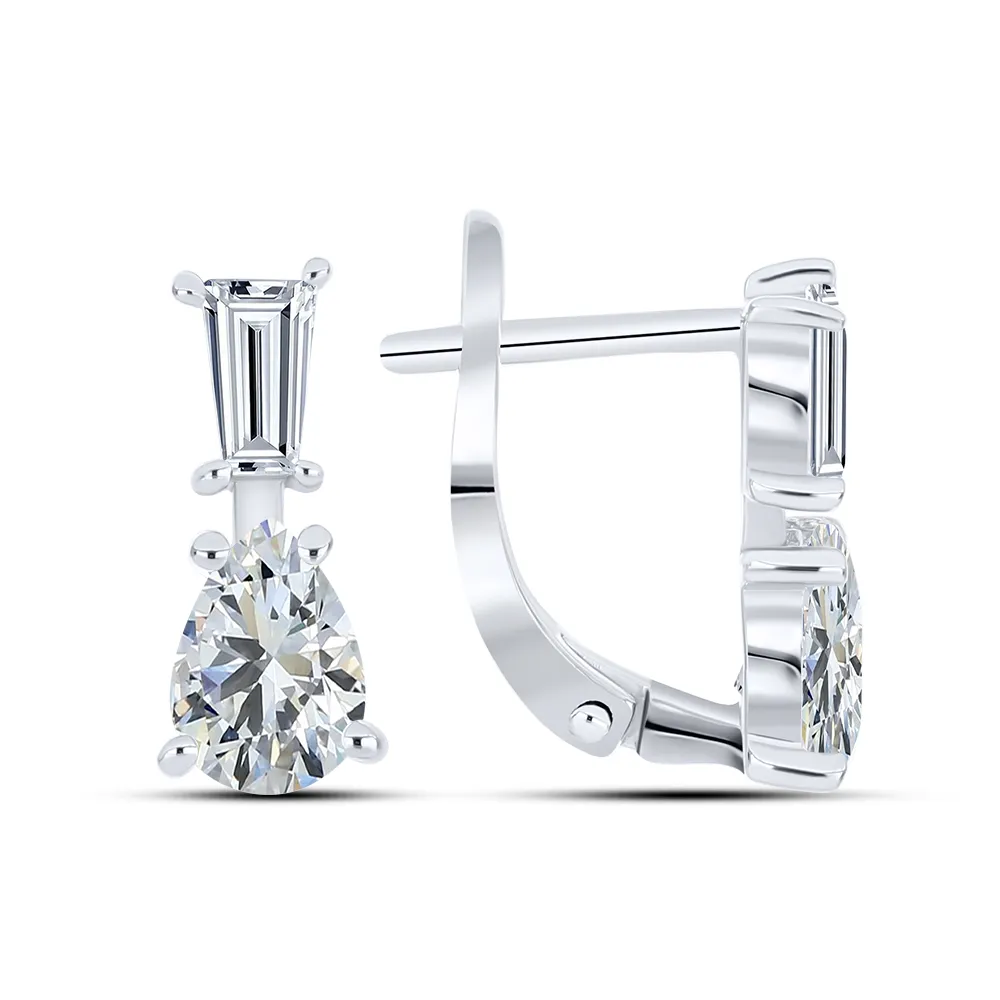 Cercei din argint cu Cubic Zirconia Incolor