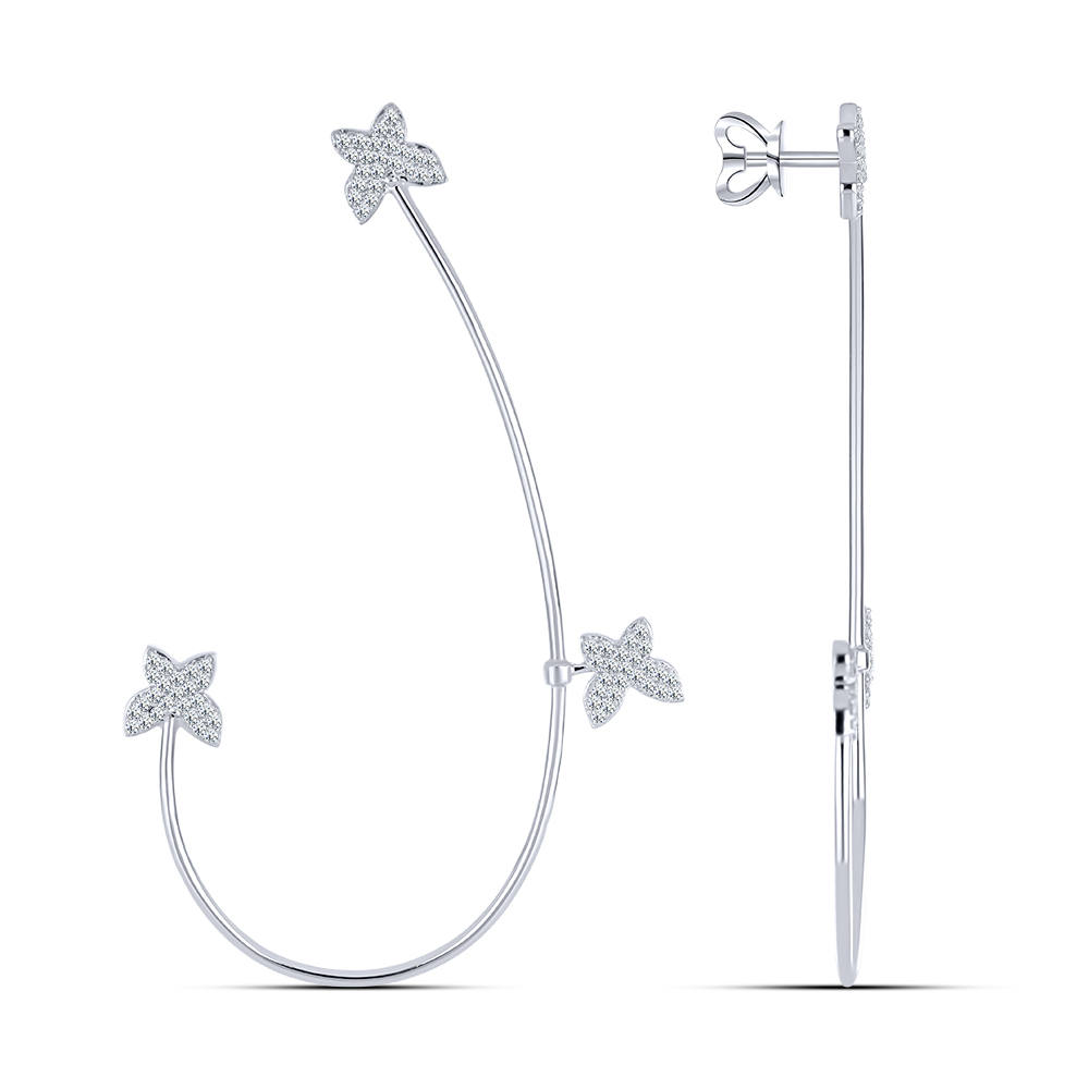 Cercel din argint  cu pietre Cubic Zirconia Incolor