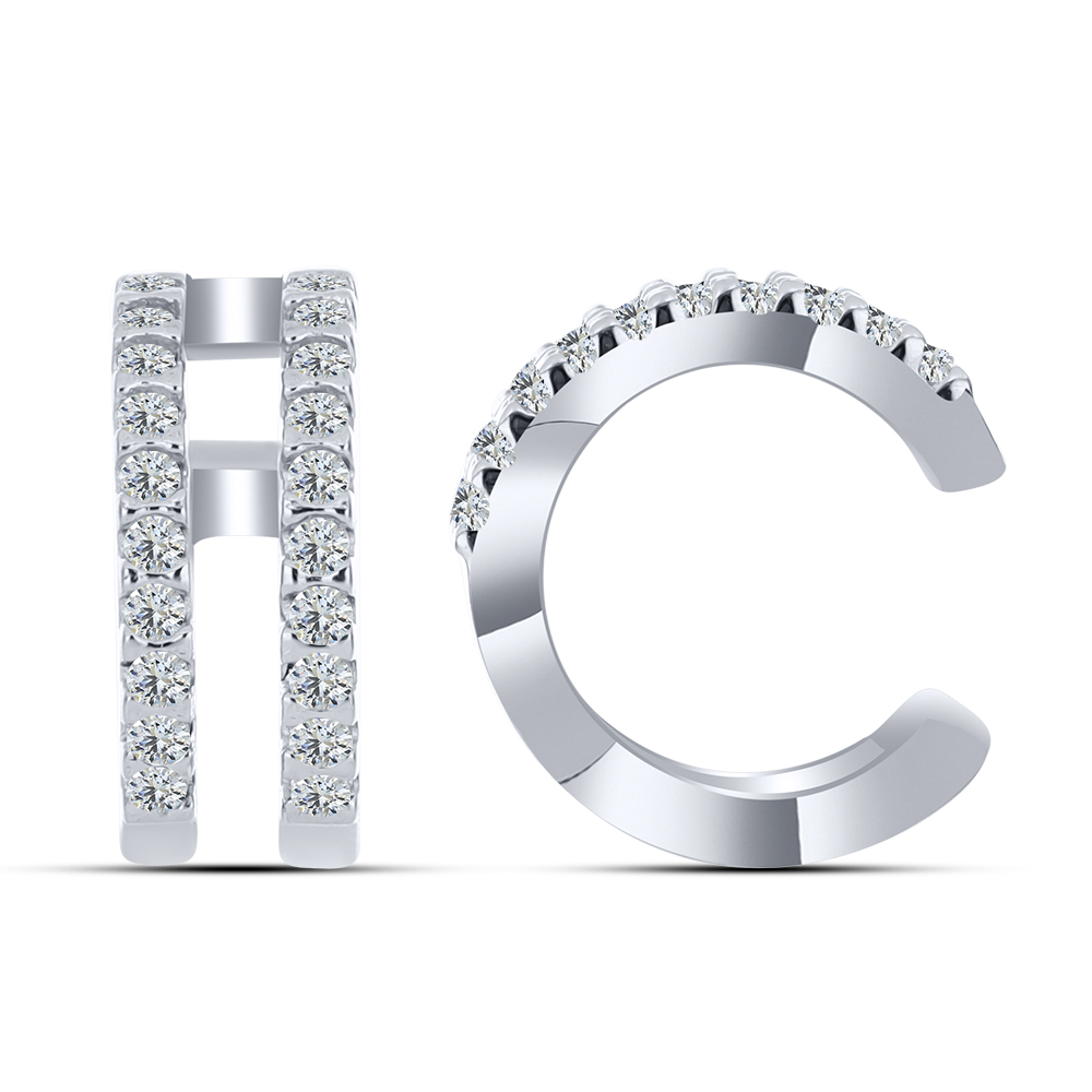 Cercel din argint  cu pietre Cubic Zirconia Incolor