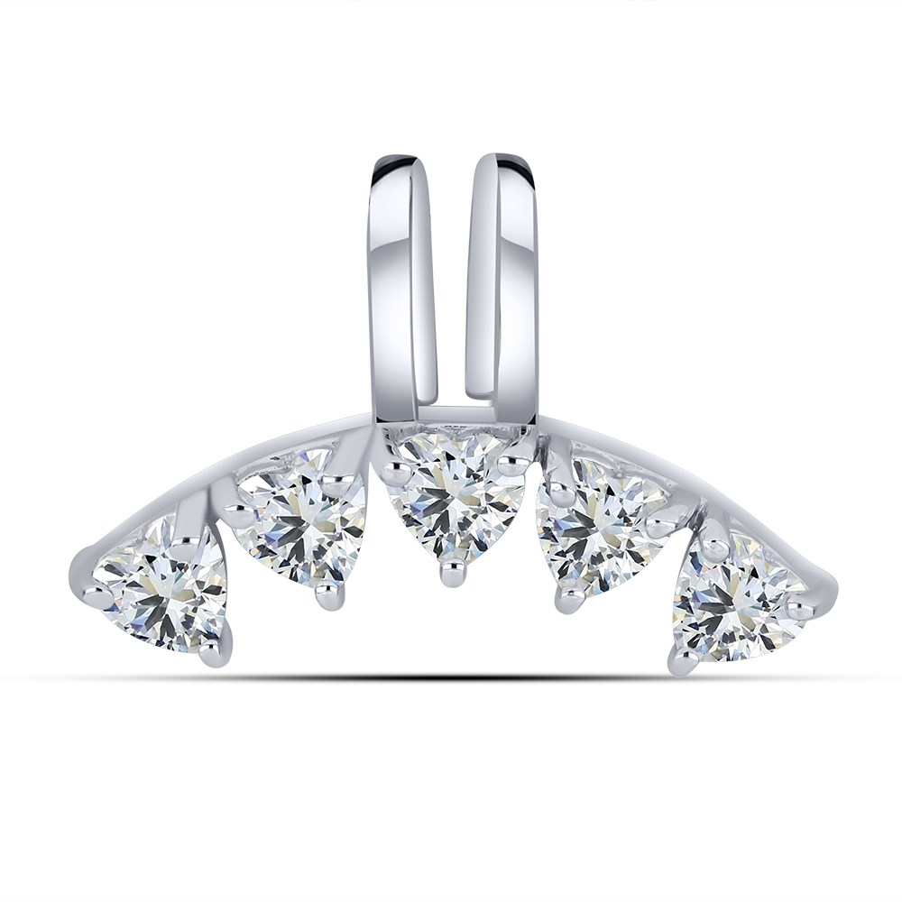 Cercel din argint  cu pietre Cubic Zirconia Incolor