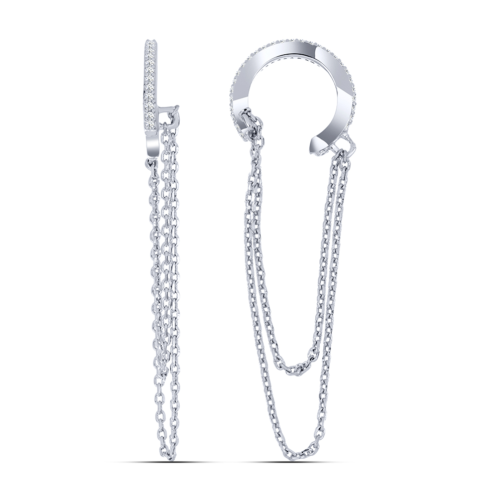Cercel din argint  cu pietre Cubic Zirconia Incolor