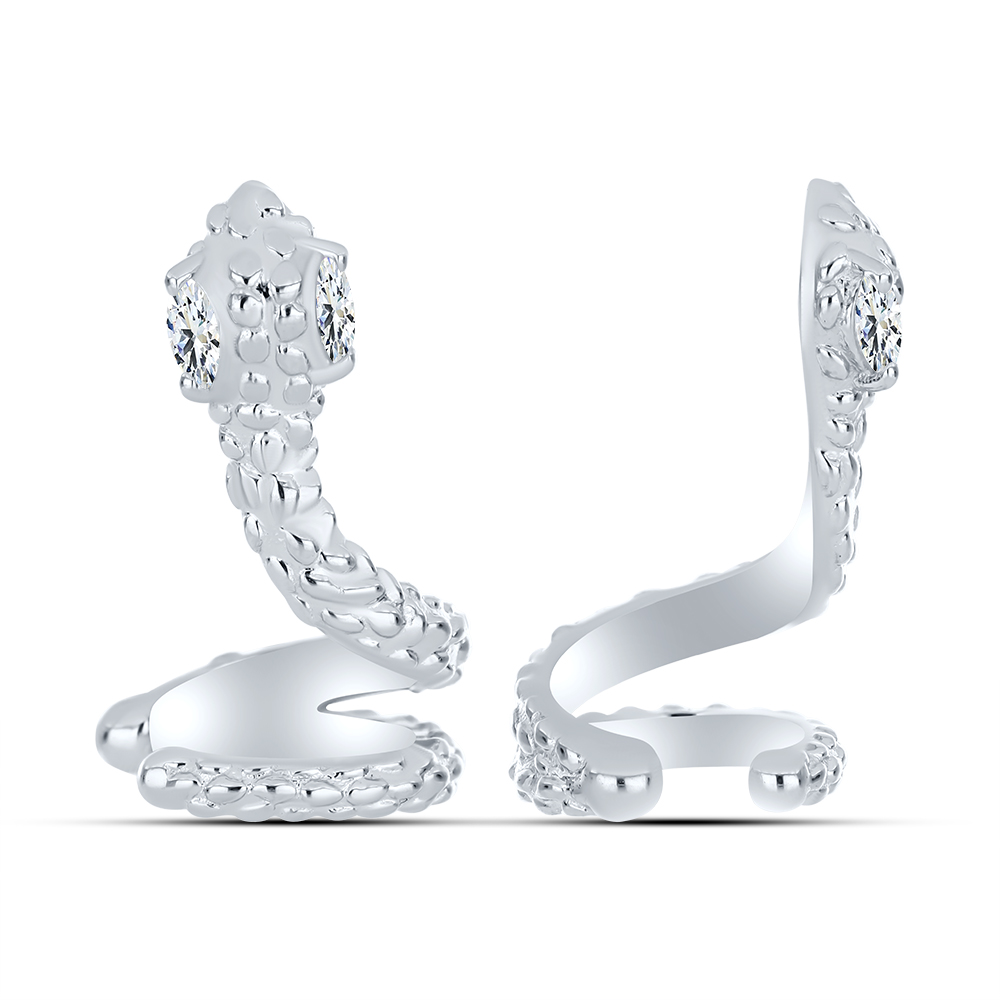 Cercel din argint  cu pietre Cubic Zirconia Incolor