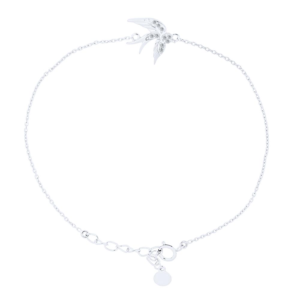 Браслет из белого золота с камнями Бриллиант