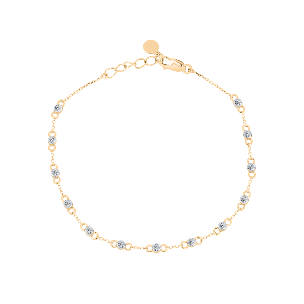 Brățară din aur roșucu pietre Diamant