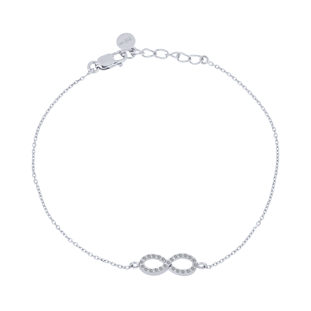 Brățară din aur albcu pietre Diamant
