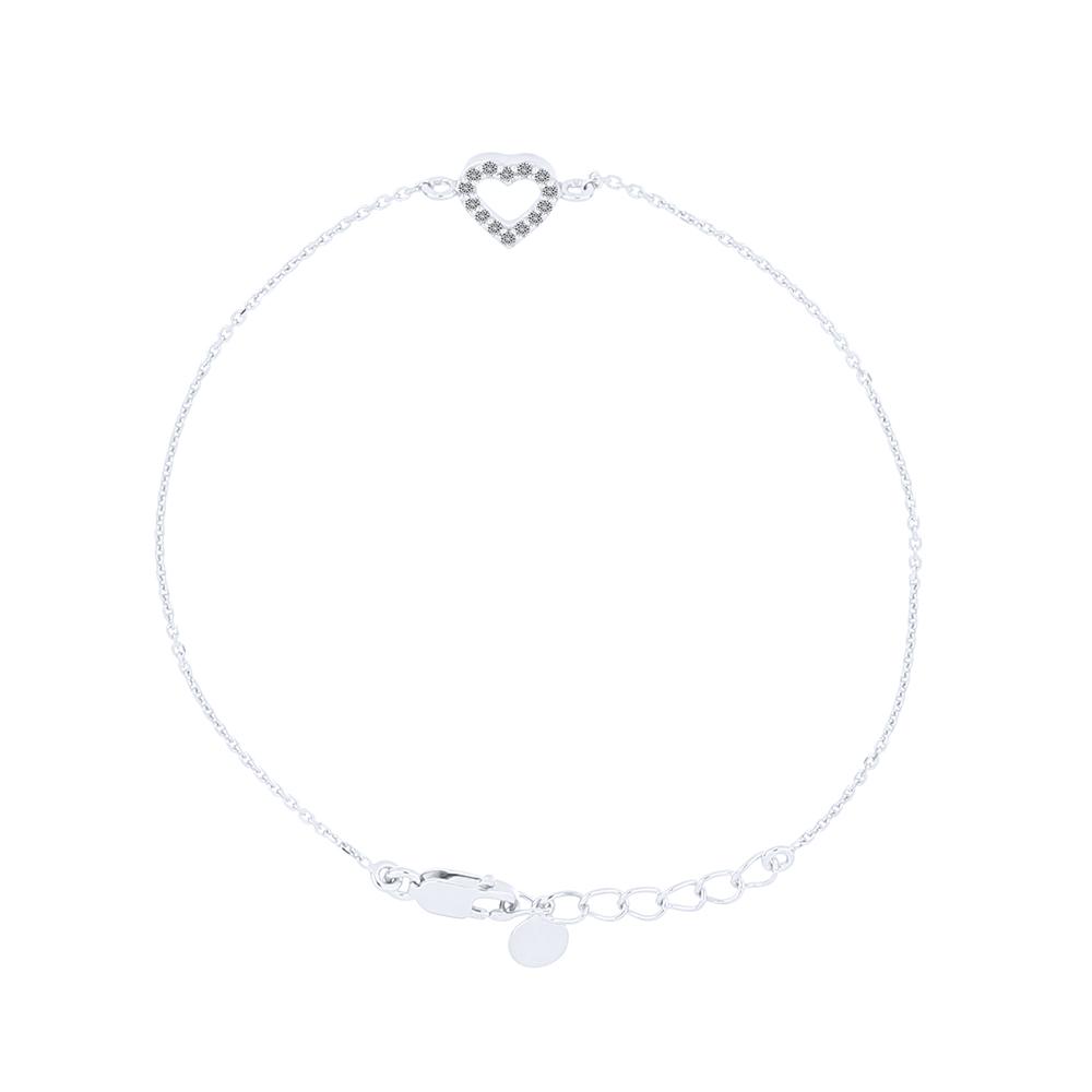 Brățară Love din aur alb cu Diamant