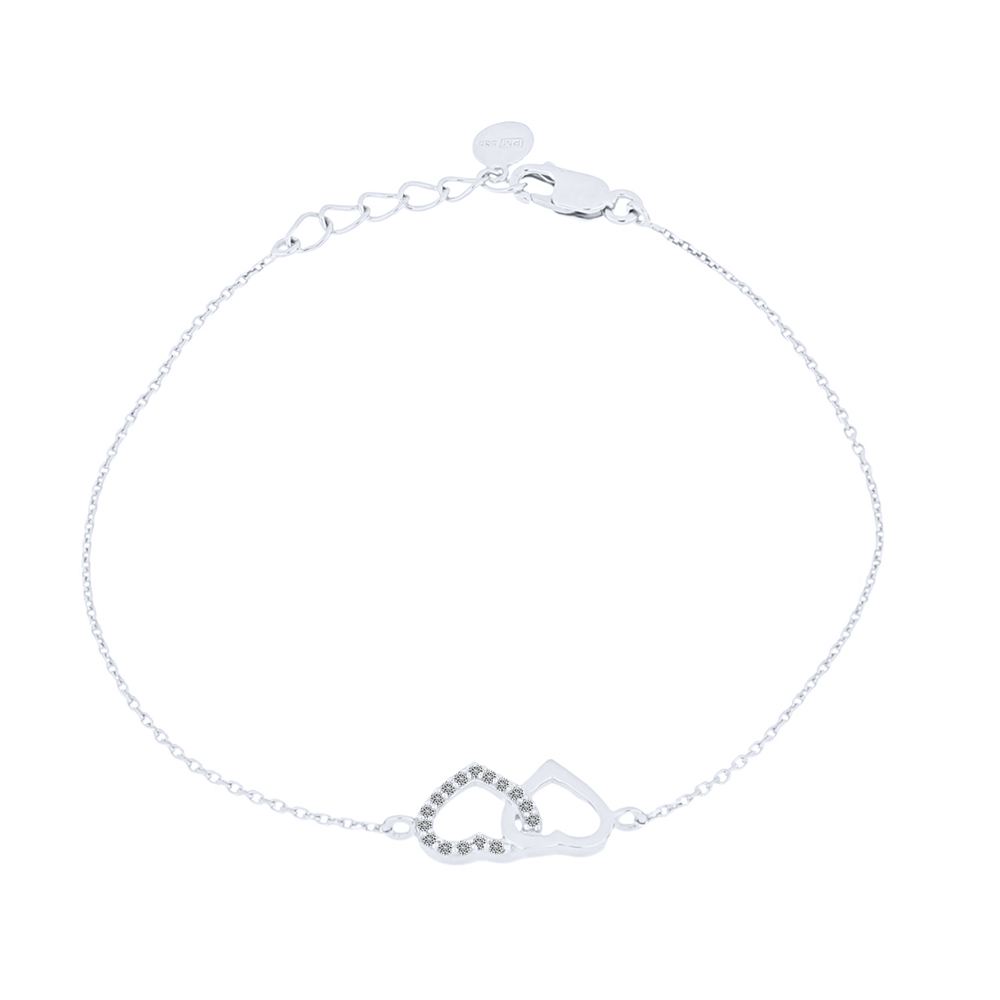 Brățară Love din aur alb cu Diamant