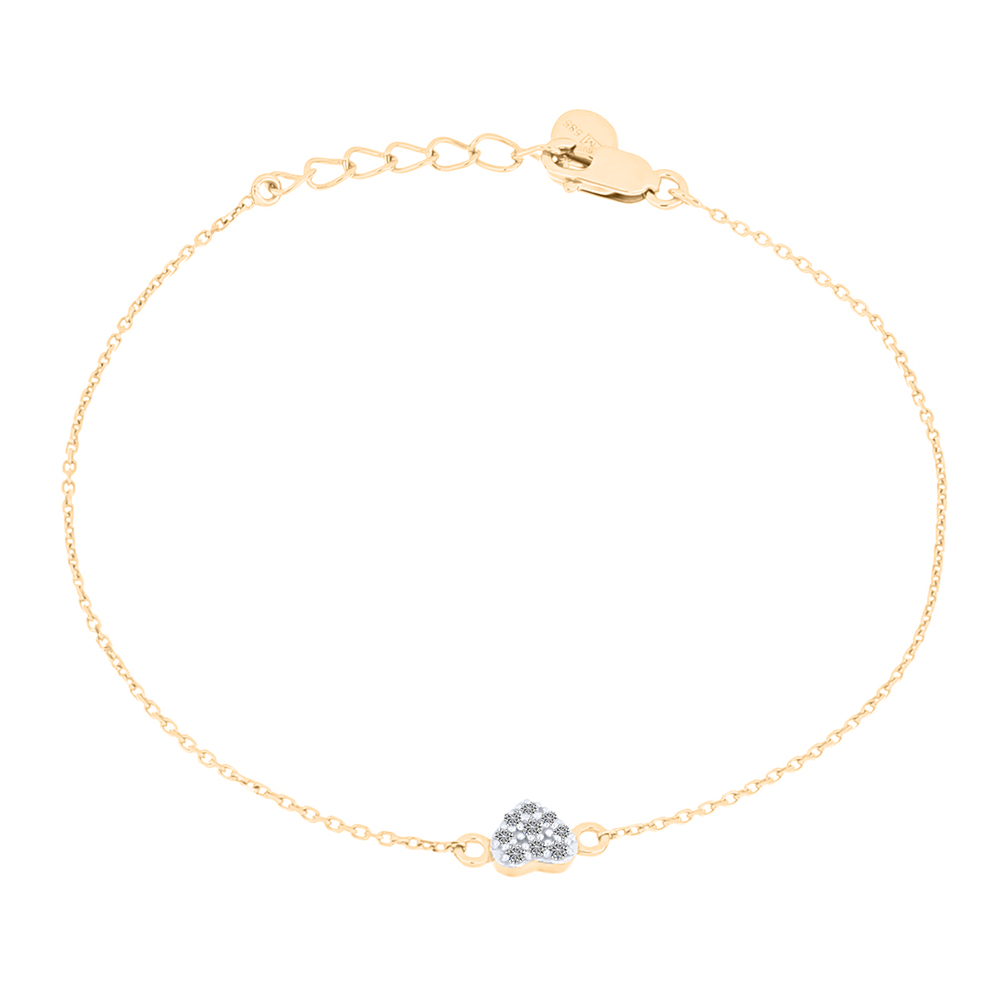 Brățară Love din aur roșu cu Diamant