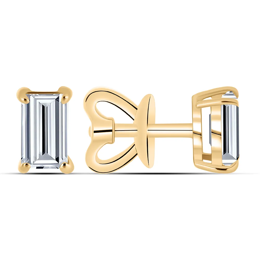 Cercei Pusete din aur roșu cu Cubic Zirconia Incolor