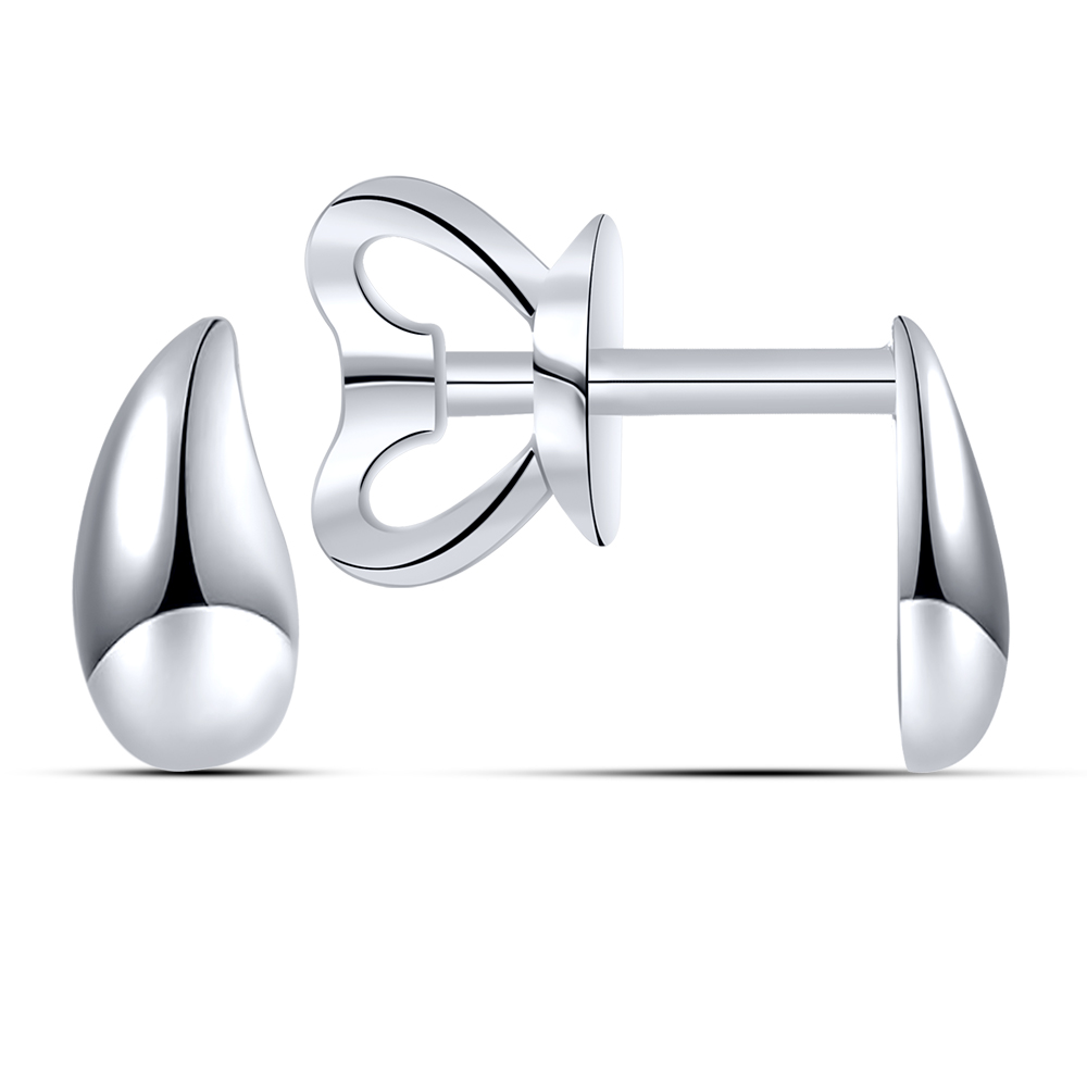 Cercei Pusete din aur alb fără pietre