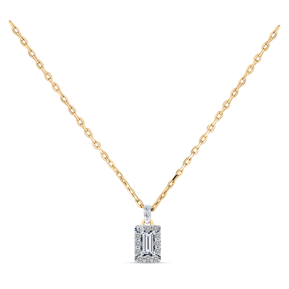 Колье из красного золота с камнями Бриллиант