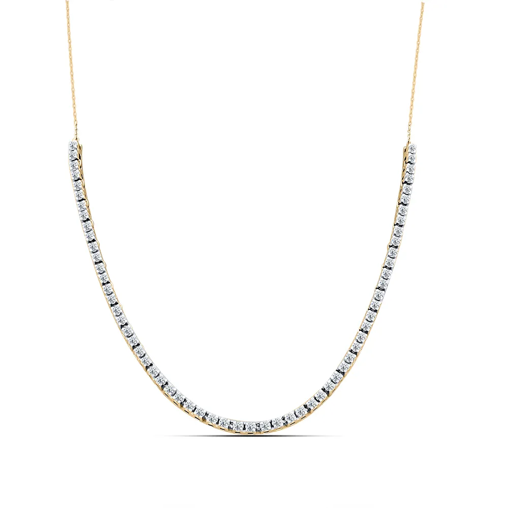 Colier din aur roșu cu Cubic Zirconia Incolor