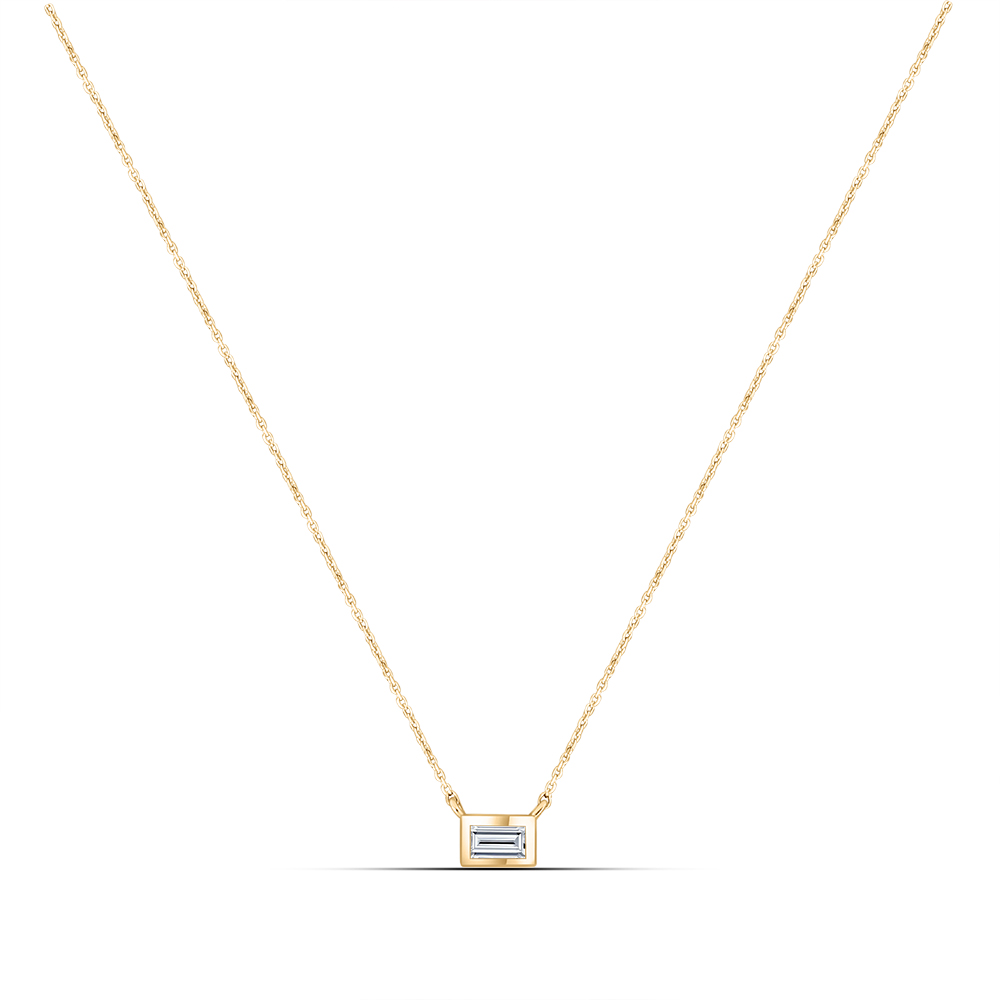 Colier din aur roșu cu pietre Cubic Zirconia Incolor
