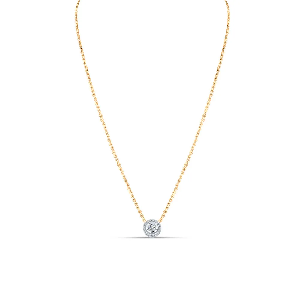 Colier din aur roșu cu Cubic Zirconia Incolor