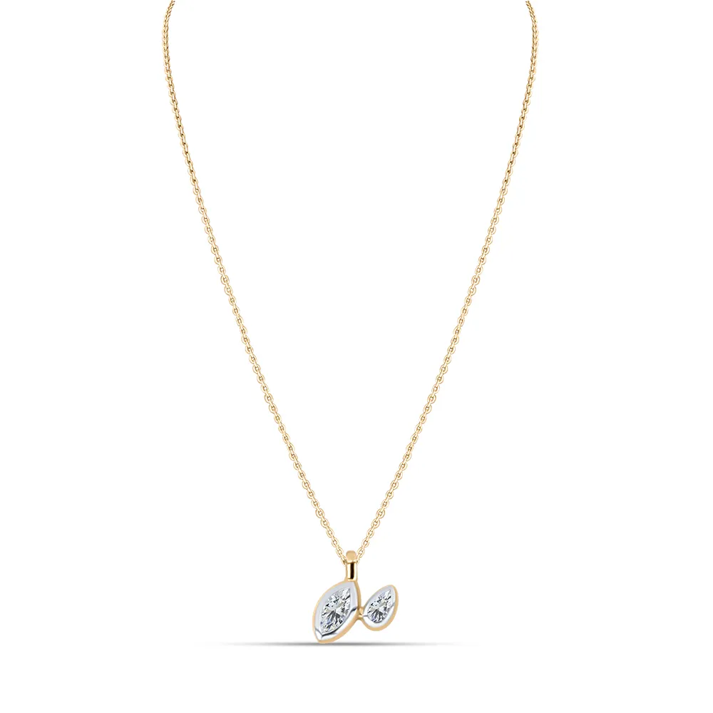 Colier din aur roșu cu Cubic Zirconia Incolor