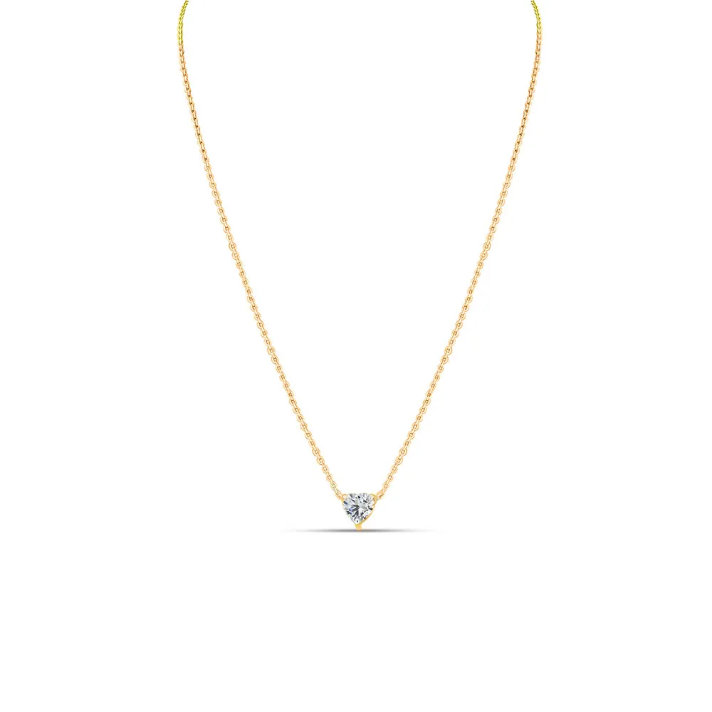 Colier din aur roșu cu Cubic Zirconia Incolor